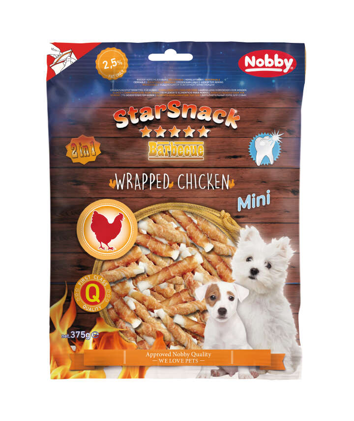 Nobby Hundeleckerli StarSnack Barbecue MINI Wrapped Chicken